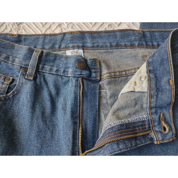 Faded Glory Denim Regular Fit Straight Jeans Men's 36x29 Blue 5-Pocket Excellent - Picture 5 of 9